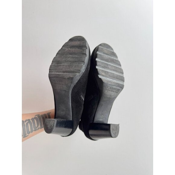 LA CANADIENNE Oliver Black Waterproof Suede Leather Booties Ankle Boots, Size 8 - Picture 12 of 14